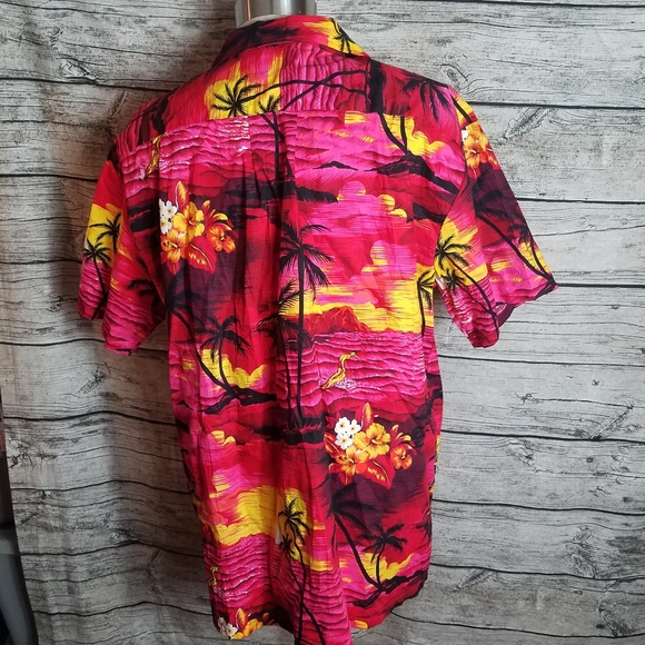 Palmwave Men`s Hawaiian Short Sleeved Button Down Shirt Cruise Wear New Size 2XL - Picture 3 of 7